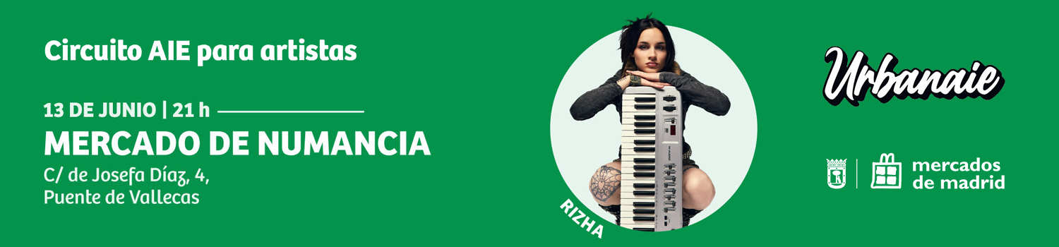 Imagen RIZHA ACTUARÁ EN EL MERCADO DE NUMANCIA EL VIERNES 13 DE JUNIO DENTRO DEL CICLO "AIEnRUTa-Artistas"