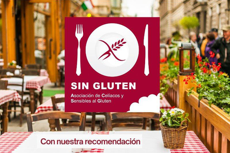 图像 在西利亚科斯马德里的支持下，吃无麸质食品。