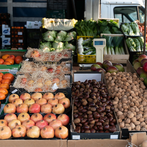 Mercadillo de Rafael Finat, puesto 5: Frutas y verduras