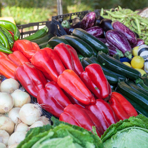 Titelbild Flohmarkt in der Stadt Los Angeles; Position 10: Gemüsehändler