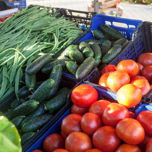 Titelbild Flohmarkt in der Stadt Los Angeles; Position 12: Gemüsehändler