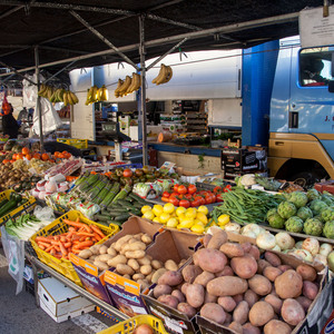 Titelbild Flohmarkt in der Stadt Los Angeles; Position 35: Gemüsehändler